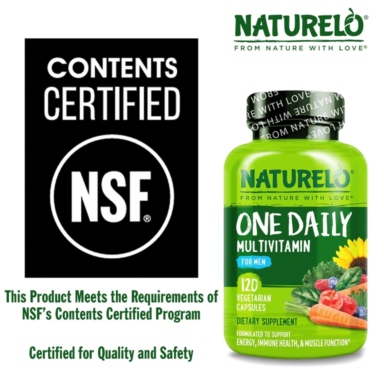 NATURELO, мультивитамины для мужчин, для ежедневного применения, 120 вегетарианских капсул