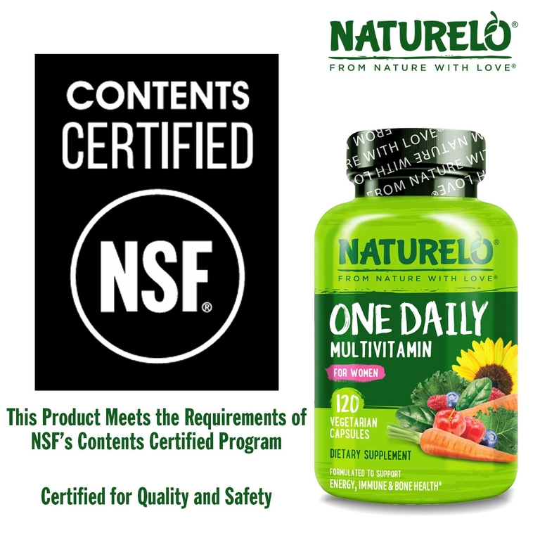 NATURELO, One Daily, мультивитамины для женщин, для приёма один раз в день, 120 вегетарианских капсул