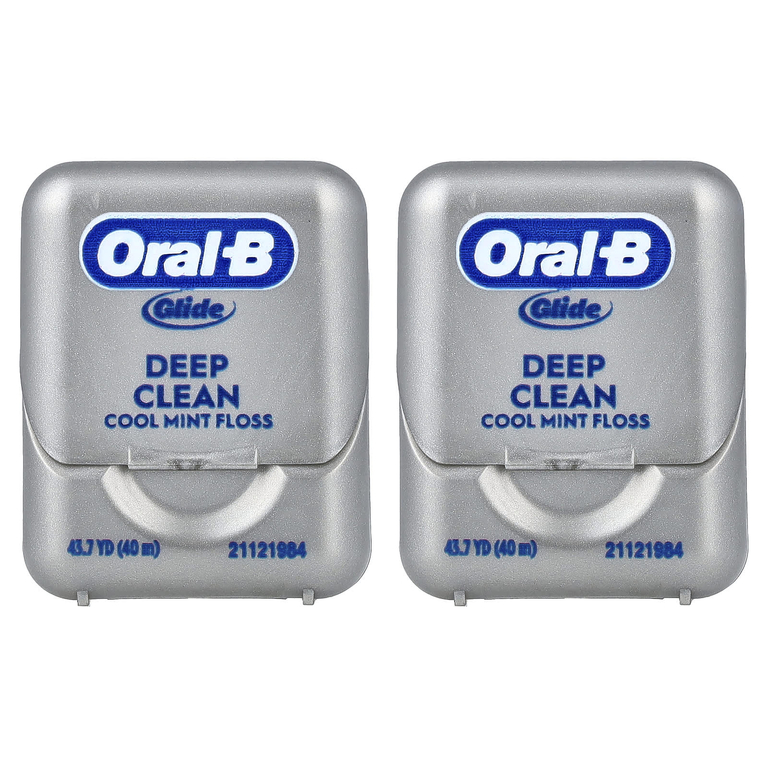 Oral-B, Glide Floss, Deep Clean с прохладной мятой, 2 упаковки, 43,7 ярда (40 м)