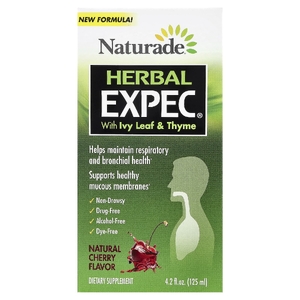Naturade, Herbal EXPEC, с листьями плюща и чабрецом, натуральная вишня, 125 мл (4,2 жидк. унции)