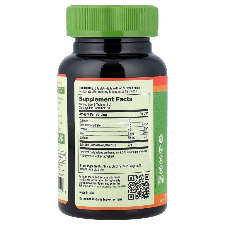 Nutrex Hawaii, Pure Hawaiian Spirulina®, 500 мг, 200 таблеток