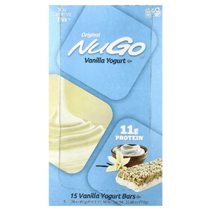 NuGo Nutrition, Original Bar, ванильный йогурт, 15 батончиков, 50 г (1,76 унции)