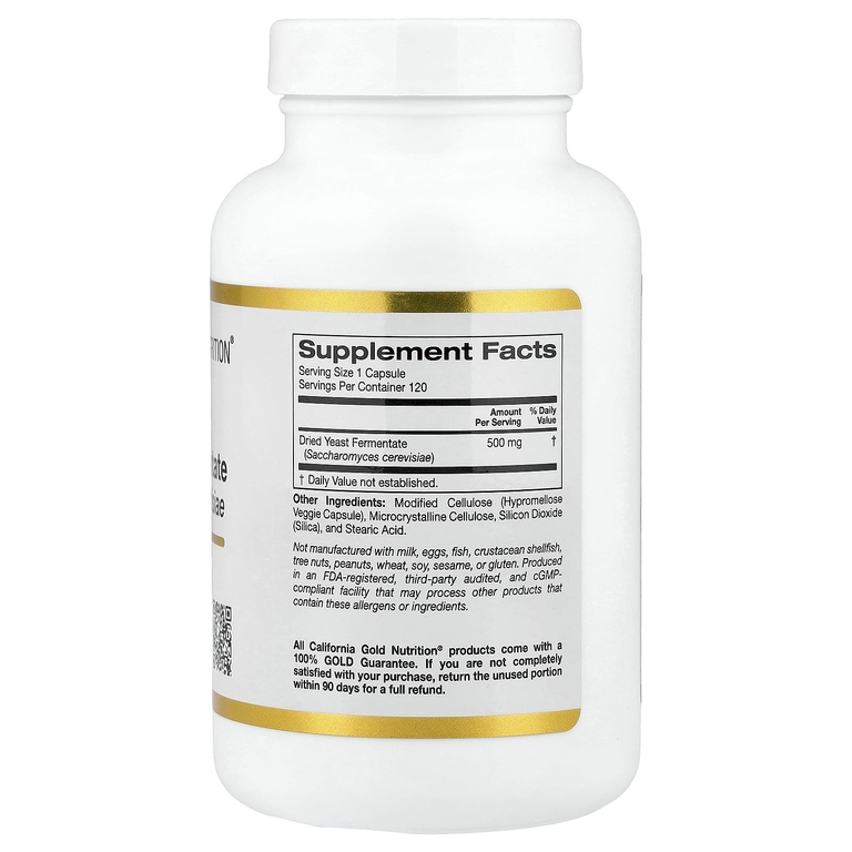 California Gold Nutrition, Epicor®, сухой дрожжевой ферментат, 500 мг, 120 растительных капсул