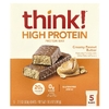 think!, Высокопротеиновые батончики, арахисовая крем-паста, 5 батончиков, 60 г (2,1 унции) каждый