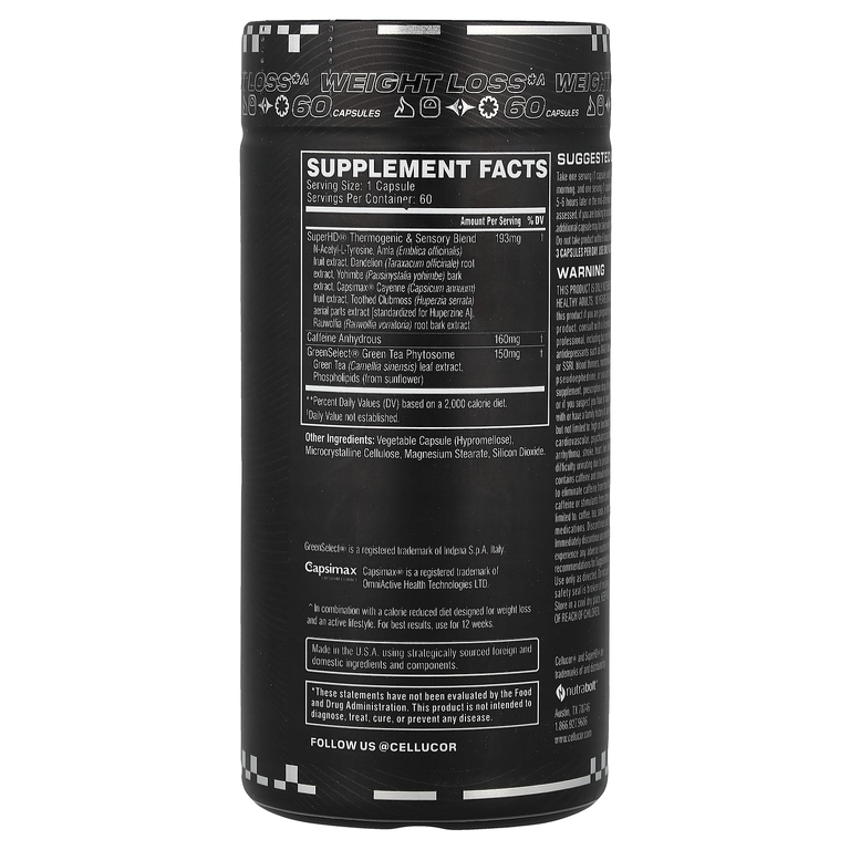 C4 / Cellucor, Super HD®, 60 капсул