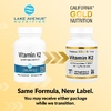 California Gold Nutrition, витамин K2 (в виде менахинона-7), 50 мкг, 120 растительных капсул