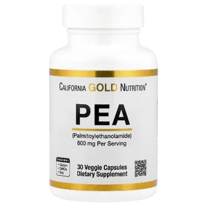 California Gold Nutrition, ПЭА (пальмитоилэтаноламид), 30 вегетарианских капсул (300 мг в 1 капсуле)