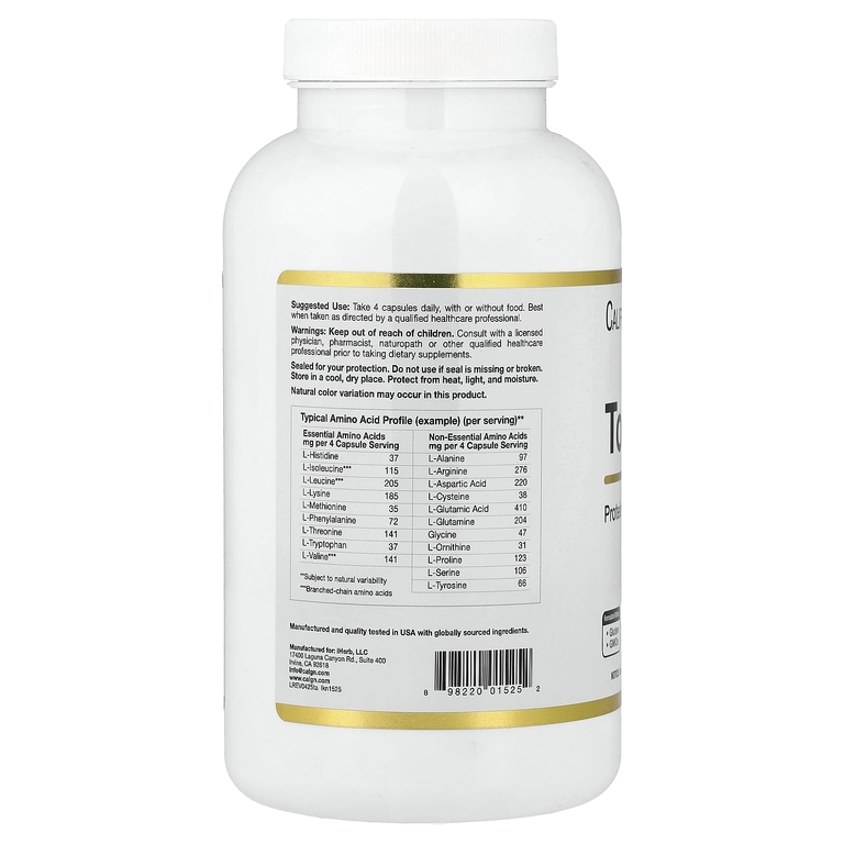 California Gold Nutrition, комплекс аминокислот с витамином B6 и смесью 20 аминокислот, 240 вегетарианских капсул