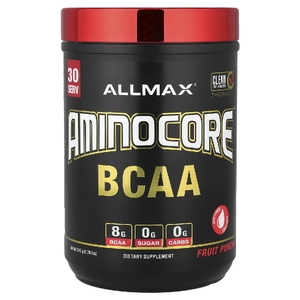 ALLMAX, AMINOCORE™ BCAA, со вкусом фруктового пунша, 345 г (0,76 фунта)
