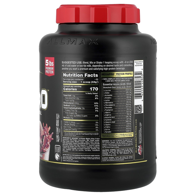 ALLMAX, Hexapro™, высокопротеиновая нежирная мука, со вкусом шоколада, 2,27 кг (5 фунтов)