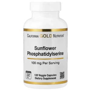 California Gold Nutrition, фосфатидилсерин подсолнечника, 100 мг, 120 растительных капсул