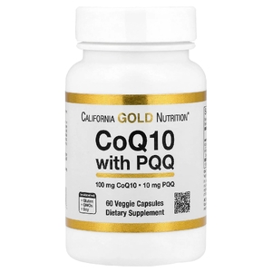 California Gold Nutrition, коэнзим Q10 с PQQ, 60 растительных капсул