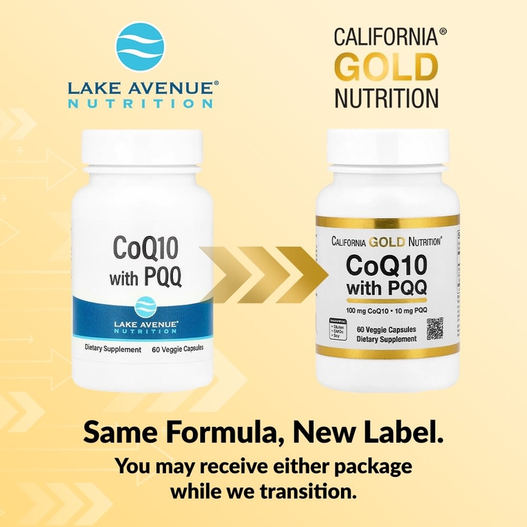 California Gold Nutrition, коэнзим Q10 с PQQ, 60 растительных капсул