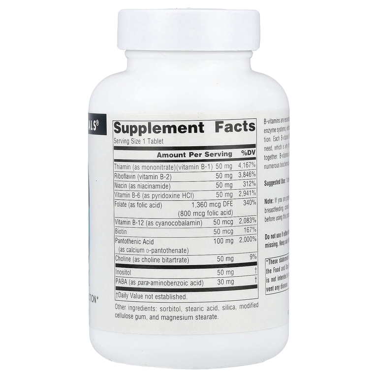 Source Naturals, комплекс B-50, 100 таблеток