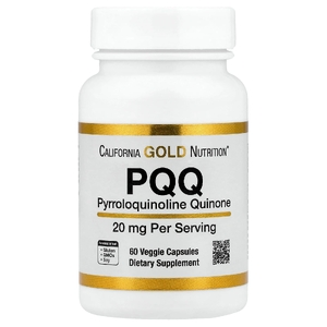 California Gold Nutrition, пирролохинолинхинон, 20 мг, 60 растительных капсул