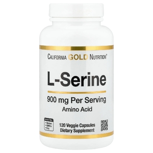 California Gold Nutrition, L-серин, 900 мг, 120 растительных капсул