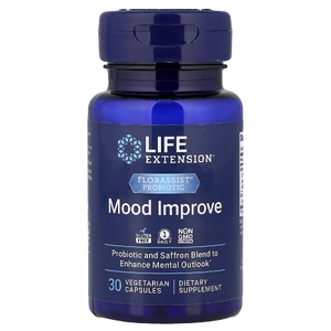 Life Extension, FLORASSIST®, пробиотик, для улучшения настроения, 30 вегетарианских капсул
