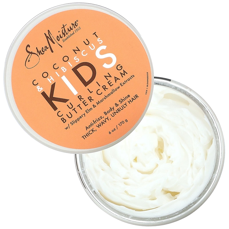 SheaMoisture, детский крем с маслом для вьющихся волос, кокос и гибискус, 170 г (6 унций)