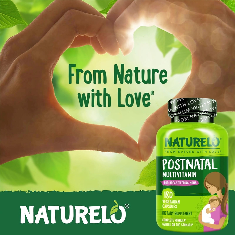 NATURELO, мультивитамины для послеродового периода для кормящих мам, 180 вегетарианских капсул