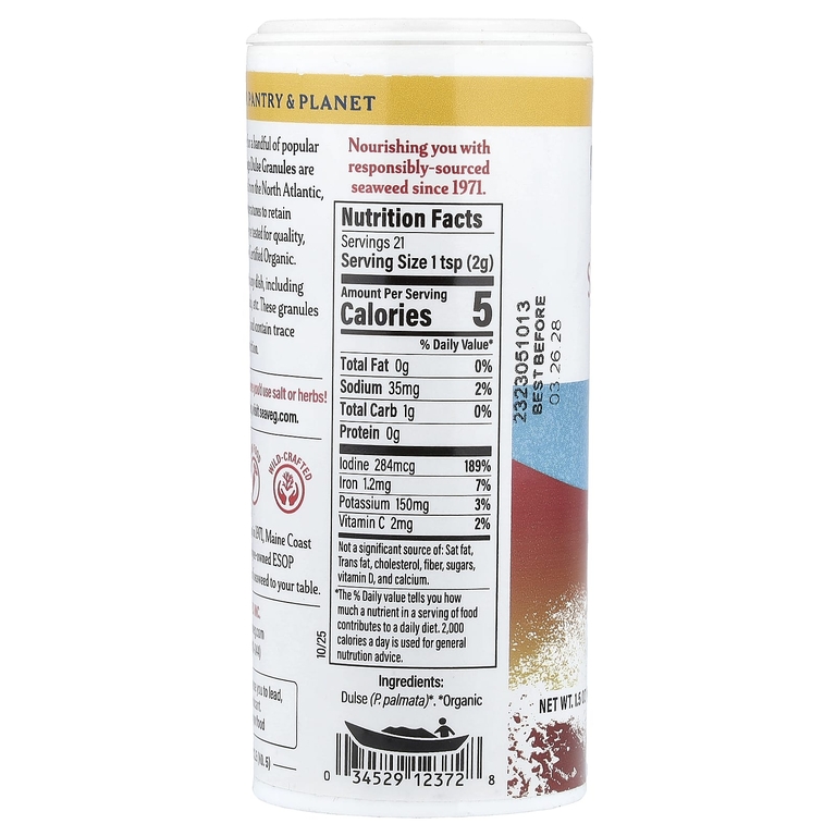 Maine Coast Sea Vegetables, Sea Seasonings®, дульсе, 43 г (1,5 унции)