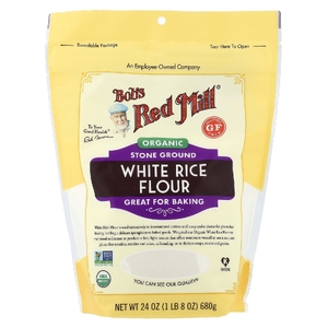 Bob's Red Mill, Органическая белая рисовая мука, без глютена, 24 унции (680 г)