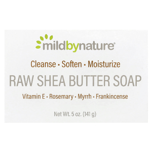 Mild By Nature, кусковое мыло с сырым маслом ши, с витамином E, розмарином, миррой и ладаном, 141 г (5 унций)