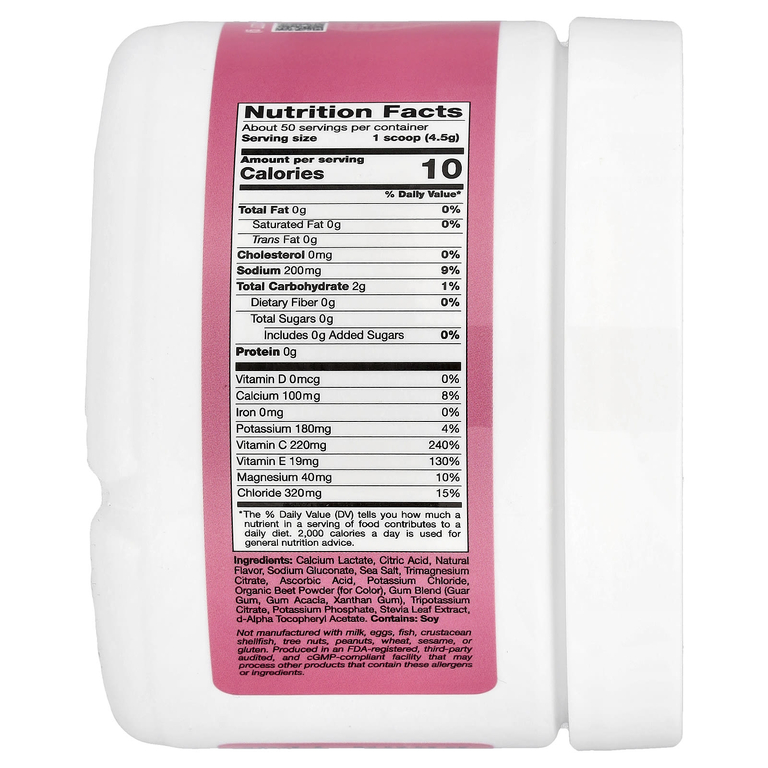 California Gold Nutrition, HydrationUP®, смесь для приготовления электролитического напитка с кальцием, калием, витамином C и витамином E, со вкусом ягодного ассорти, 227 г (8 унций)