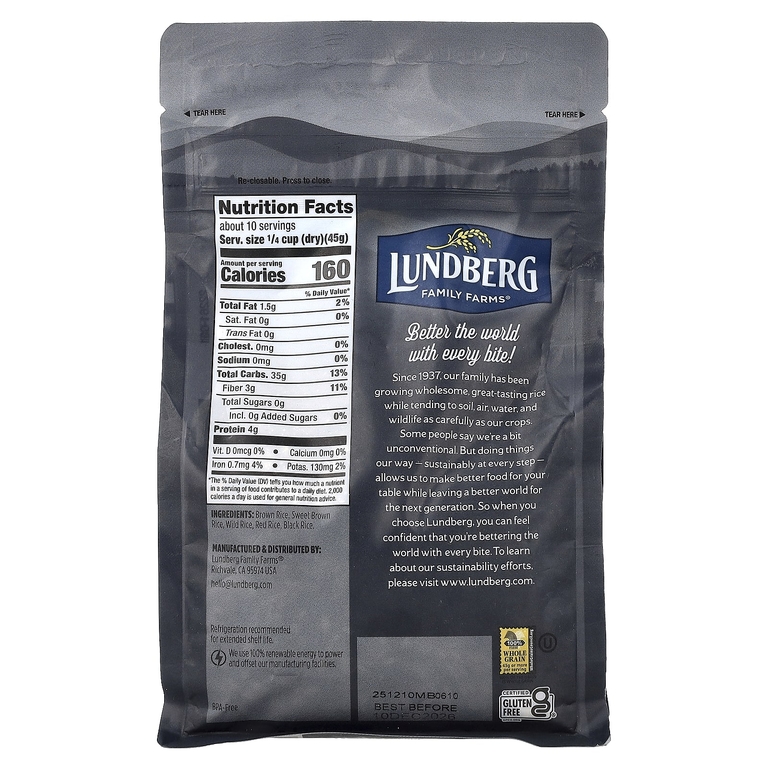 Lundberg, Wild Blend®, рис для гурманов, 454 г (16 унций)