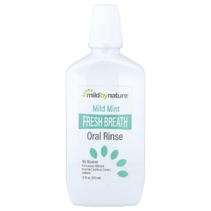 Mild By Nature, Ополаскиватель для полости рта Fresh Breath, без спирта, мягкая мята, 473 мл (16 жидк. Унций)