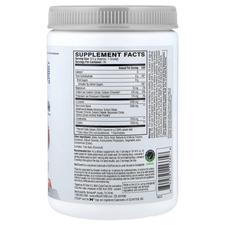 XTEND, Sport® Recovery, снек из клубники и киви, 285 г (10 унций)