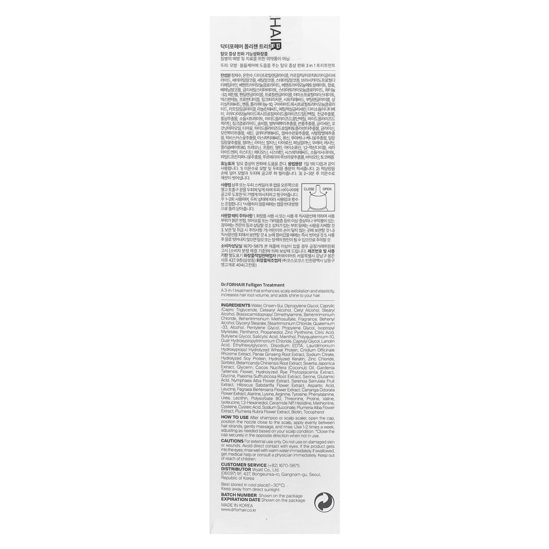 Dr.ForHair, Folligen Treatment, средство для волос, 200 мл (6,76 жидк. унций) (Товар снят с продажи) 