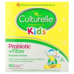 Culturelle, пробиотики с клетчаткой для нормальной работы кишечника, для детей от 1 года, без ароматизаторов, 60 порционных пакетов