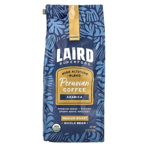 Laird Superfood, перуанский кофе, цельные зерна, средней обжарки, 340 г (12 унций) (Товар снят с продажи) 