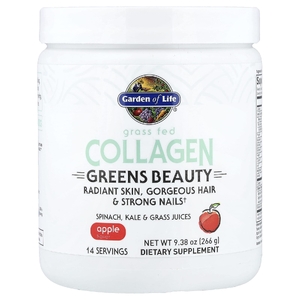 Garden of Life, Greens Beauty, экологически чистый коллаген, с яблочным вкусом, 266 г (9,38 унции)