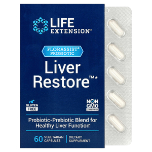 Life Extension, FLORASSIST Liver Restore, добавка для здоровья печени, 60 вегетарианских капсул