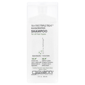 Giovanni, Tea Tree Triple Treat, укрепляющий шампунь, для всех типов волос, 60 мл (2 жидк. унции)
